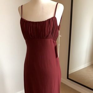 Reformation Plum Midi Cocktail Dress